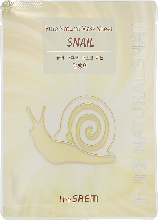 Sheet maska za lice s puževim mucinom - The Saem Pure Natural Mask Sheet Snail