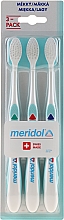 Četkica za zube, mekana, 3 kom, zelena+crvena+plava Meridol Gum Protection Soft Toothbrush