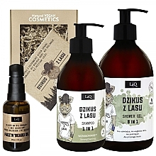 LaQ Wild Boar Set (beard/oil/30ml + shm/300ml + sh/gel/500ml + soap/85g) Set