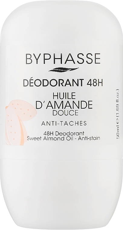 Roll-on dezodorans "Ulje slatkog badema" - Byphasse Roll-On Deodorant 48h Sweet Almond Oil