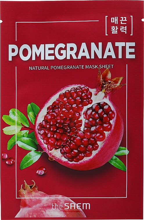 Sheet maska ​​s ekstraktom nara - The Saem Natural Pomegranate Mask Sheet