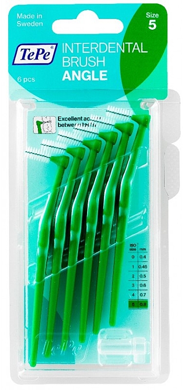 Međuzubna četkica - TePe Interdental Brushes Angle Green 0,8mm 