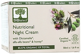 Noćna krema protiv bora s Dictamelijom, uljem avokada i medom BIOselect Nutritional Night Cream