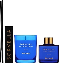 Sorvella Perfume Home Fragrance Blue Angel Set (diffuseur d'arômes/120ml + bougie/170g)