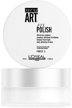 Gel-en-cire compact, maintien, définition et brillance - L'Oreal Professionnel Tecni.Art Fix Polish Gel-Wax