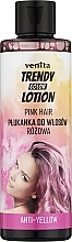 Lotion colorante déjaunissante pour cheveux, nuances de rose Venita Salon Anty-Yellow Blond & Grey Hair Color Rinse Pink