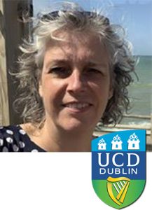 Saskia Vanruth with UCD Dublin logo