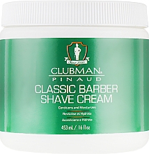 Crema de afeitar hidratante con jugo de aloe vera y manteca de karité Clubman Pinaud Classic Barber Shave Cream