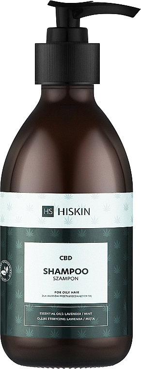 Champú para cabello graso con CBD, aceites esenciales de albahaca y lavanda - HiSkin CBD Shampoo For Oily Hair