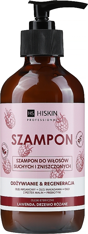 Champú para cabello seco y dañado con aceite de argán y macadamia - HiSkin Professional Shampoo