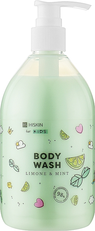 Gel de ducha infantil con aroma a limón y menta - HiSkin Kids Body Wash Limone & Mint