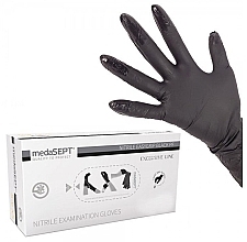 Guantes de nitrilo, talla L, negros Medasept Nitrile Black Examination Gloves