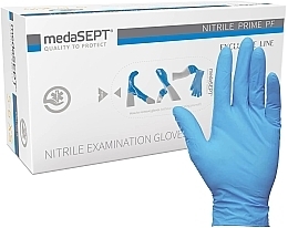 Guantes de nitrilo, tamaño L, azules Medasept Nitrile Examination Gloves