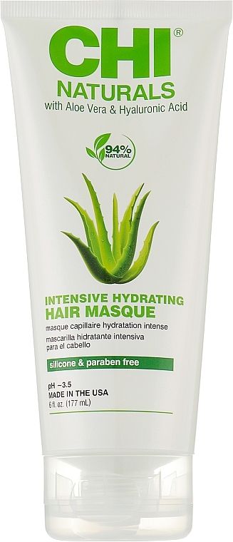 Intensyviai drėkinanti plaukų kaukė CHI Naturals With Aloe Vera Intensive Hydrating Hair Masque