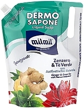 Skystas rankų muilas Mil Mil Liquid Soap Ginger + Green Tea (pakaitinis užpildas)