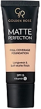 Golden Rose Matte Perfection Full Coverage Foundation SPF 15 Стойкая матовая тональная основа для лица