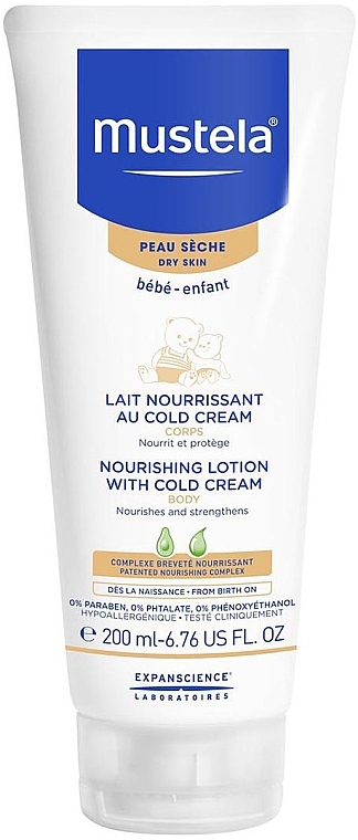 Šaltas kūno kremas - Mustela Bebe Nourishing Lotion with Cold Cream