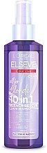 Purškalas 10 in 1 balintiems, miliruotiems plaukams ir visiems natūralių šviesiaplaukių atspalviams L'oreal Paris Elseve Color Vive All For Blonde 10 in 1