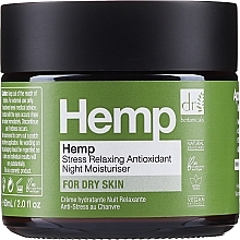 Ночной крем для дица Dr Botanicals Hemp Stress Relaxing Antioxidant Night Moisturiser