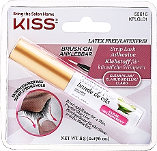 Kiss Strip Lash Adhesive Clear Super Strong Hold Клей для ресниц с кисточкой-аппликатором