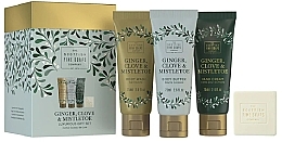 Набор Scottish Fine Soaps Ginger, Clove & Mistletoe Luxurious Gift Set (wash/75ml + but/75ml + cr/75+soap/40g)