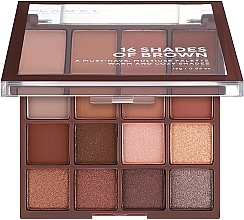 LAMEL Make Up Eyeshadow 16 Shades Of Brown Palette Палетка теней для век