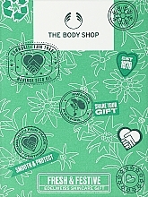 Набор The Body Shop Fresh & Festive Edelweiss Skincare Gift Christmas Gift Set (gel/100ml + ser/30ml + eye/ser/10ml + acc/1pc)