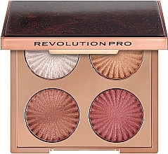 Revolution Pro Goddess Glow Eye Quad Eyeshadow Palette Палетка теней для век