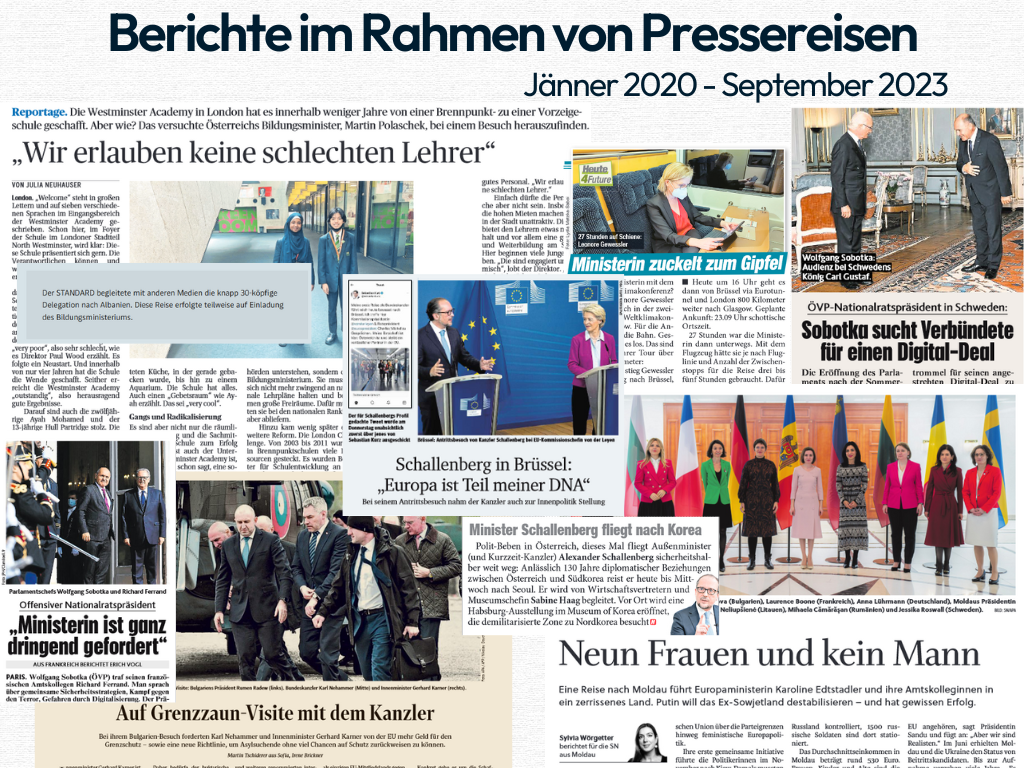 Berichte im Rahmen von Pressereisen