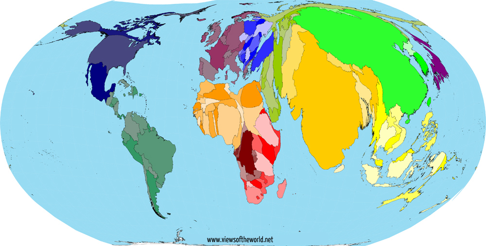 Peterson Projection Map Vs World