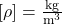 [\rho]=\frac{\text{kg}}{\text{m}^3}