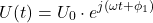 \[ U(t) = U_0 \cdot e^{j(\omega t + \phi_1)} \]