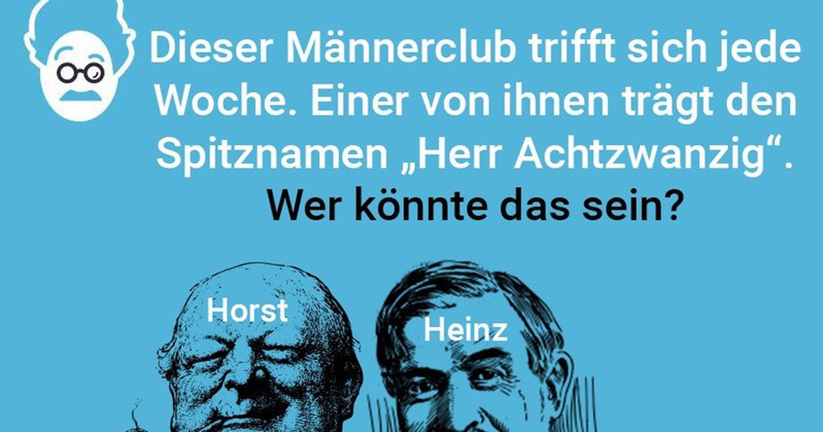 Rätsel des Tages: Club der alten Männer