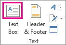Schaltfläche 'Textfeld' in der Gruppe 'Text'