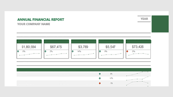 Eine Finanzberichtsvorlage in Excel