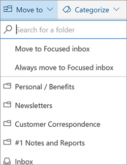 Focused Inbox in Outlook on the web