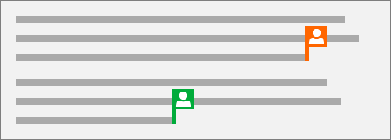 Presence flags indicate where multiple authors are working in a document