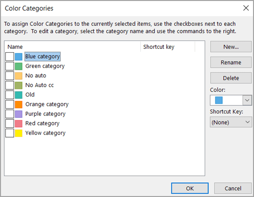 Color Categories box