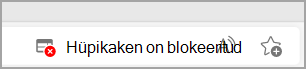 Hüpikakna blokeeritud ikoon Microsoft Edge'i aadressiribal.