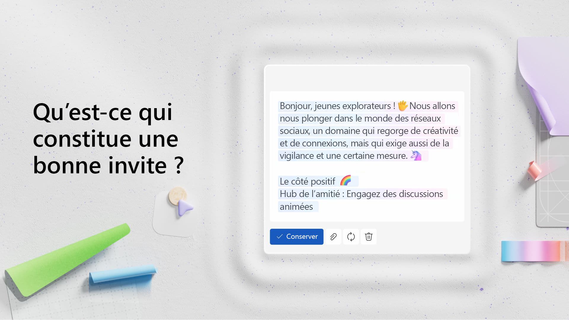 Ce qui fait une bonne invite