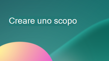 Illustrazione con sovrapposizione di testo che dice Crea scopo