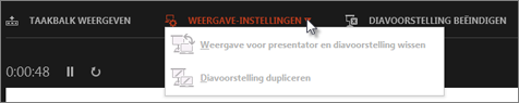 Weergave-instellingen in Weergave voor presentator