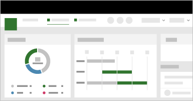 Imagem estilizada do modo de exibição do gráfico do Planner