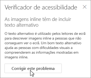 Painel de Acessibilidade do Outlook