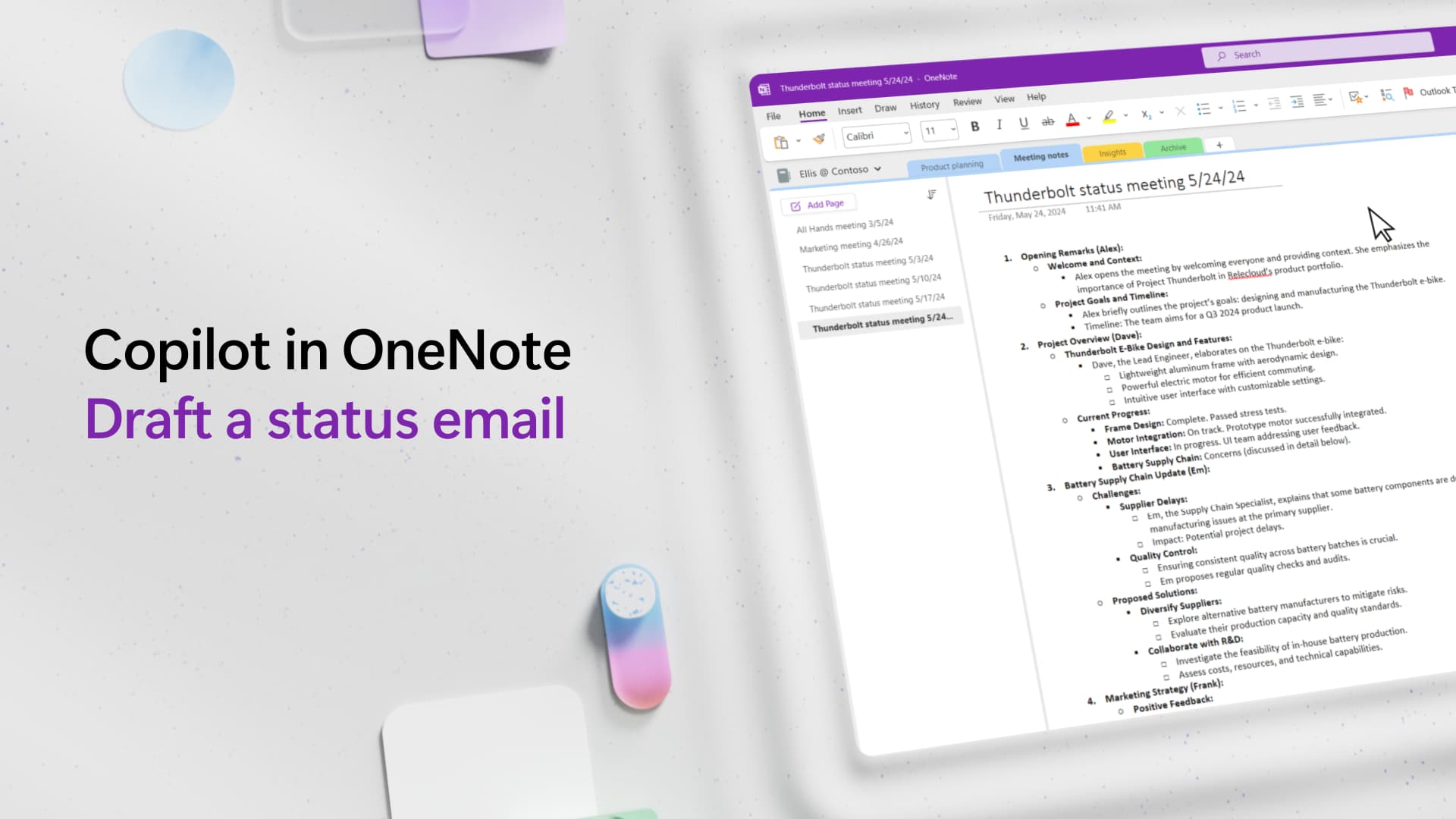 Video: Schiță și e-mail cu Copilot în OneNote