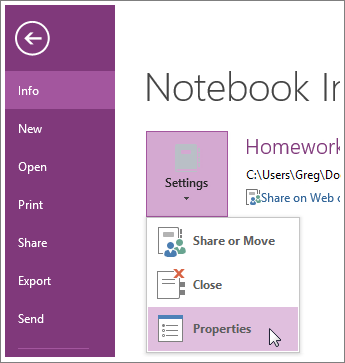 Du kan uppgradera till den senaste versionen av OneNote direkt från Arkiv-menyn.