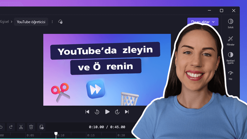 youtube kanalımızda video düzenlemeyi izleyin ve öğrenin