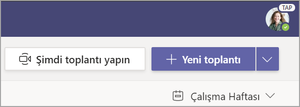 + Yeni Toplantı’yı seçin.