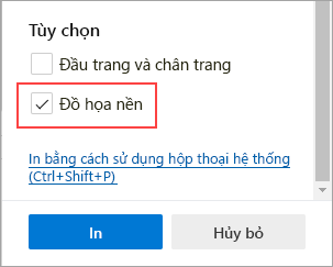 Chọn Đồ họa nền