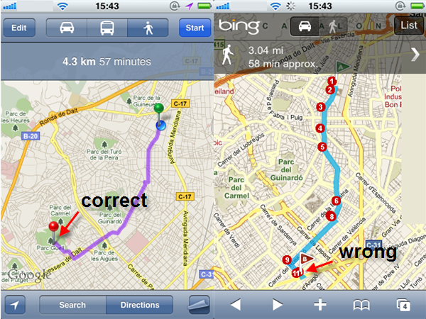 Difference Between Bing Maps And Google Maps - Image to u